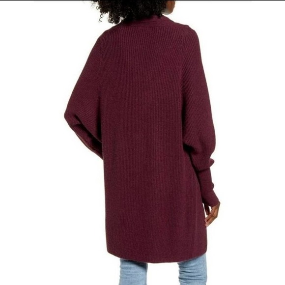 Leith Open Front Dolman Sleeve Cardigan Burnt Orange Size Medium - Picture 10 of 10